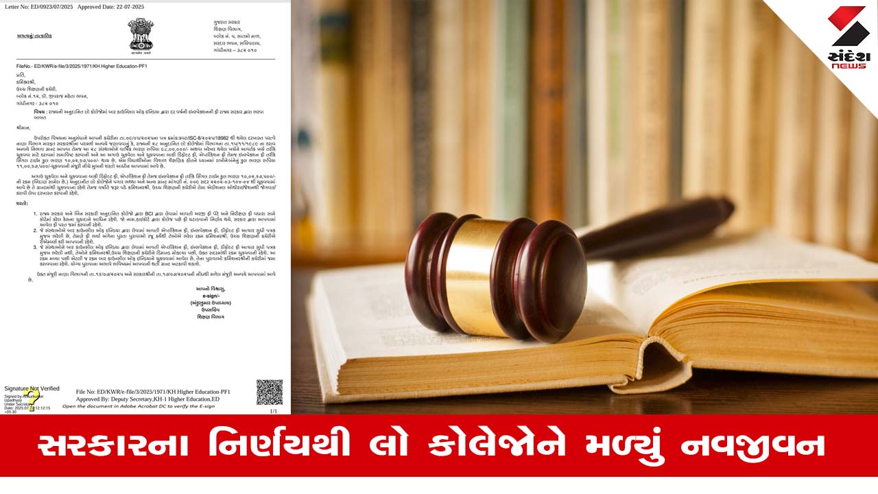 Gendhinagar: ઈન્સ્પેક્શન અને એફિલિએશન ફી સરકાર ભરશે તેવો સરકારનો નિર્ણય