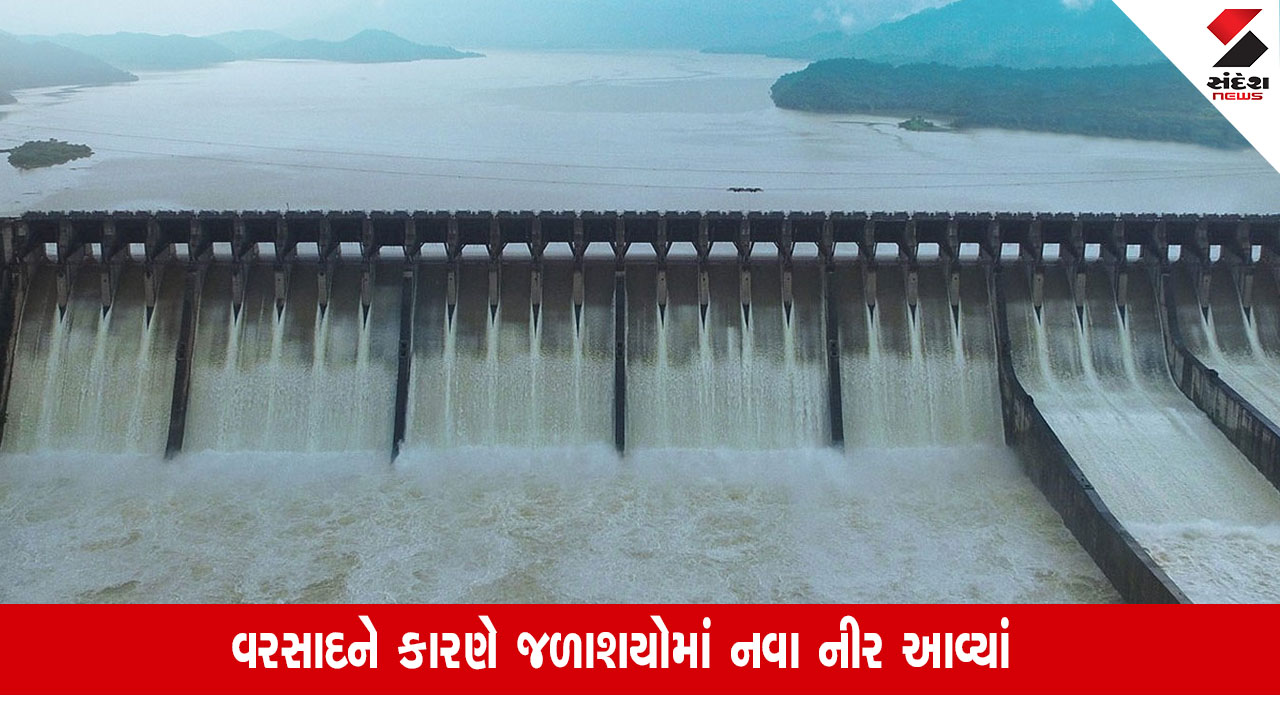 ગુજરાતમાં 207 જળાશયોમાંથી 52 હાઈ એલર્ટ પર, સરદાર સરોવર ડેમમાં 79.66 ટકા જથ્થો.