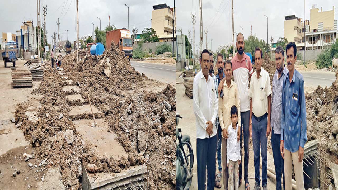વિરમગામ: વરસાદી પાણીના નિકાલની કામગીરી યોગ્ય દિશામાં ન થતી હોવાની પ્રજાની ફરિયાદ અંગે.