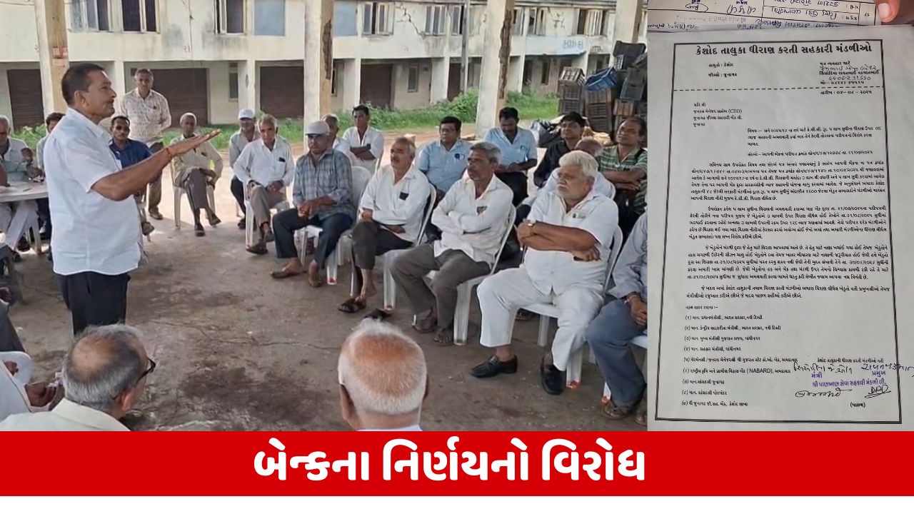 Junagadh : જિલ્લા સહકારી બેન્કના નિર્ણય સામે કેશોદ તાલુકાની સહકારી મંડળીઓ મેદાનમાં, બેન્કના મનગડત નિર્ણય સામે વિરોધ