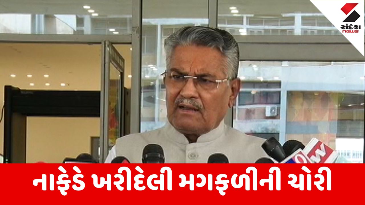 ગાંધીનગર: મગફળી ચોરી કેસમાં કેન્દ્ર સરકાર તપાસ કરશે, રાઘવજી પટેલનું નિવેદન. આ કેસ NAFED સંસ્થા સાથે સંકળાયેલો છે.