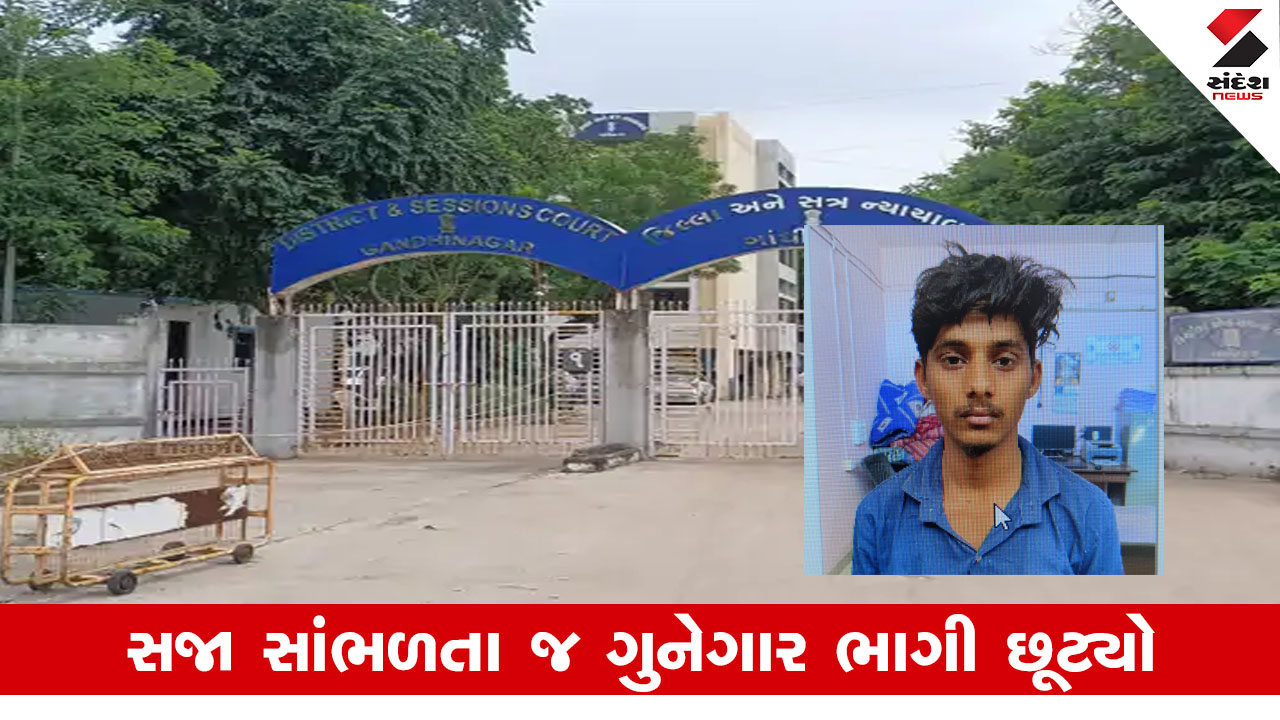 Gandhinagar પોક્સો કોર્ટમાં સનસનાટી, 20 વર્ષની કેદનો આરોપી પોલીસની નજર સામેથી જ ફરાર