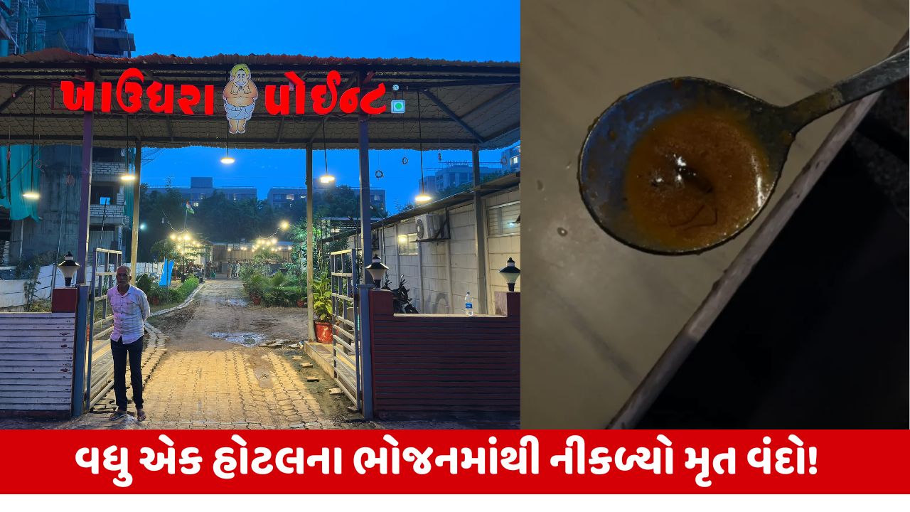Ahmedabad : નિકોલના ખાઉધરા પોઈન્ટમાં ભોજનમાંથી નીકળ્યો મૃત વંદો, ગ્રાહકને થયો કડવો અનુભવ
