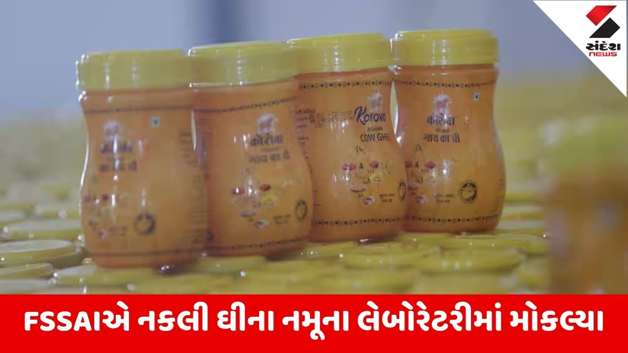 Rajkot : FSSAIએ રાજકોટની કોરોવા મિલ્ક પ્રોડક્ટમાંથી નકલી ઘી જપ્ત કરતા ખળભળાટ, 35 લાખ રૂપિયાનું 6,500 કિગ્રા ભેળસેળયુક્ત ઘી પકડાયું