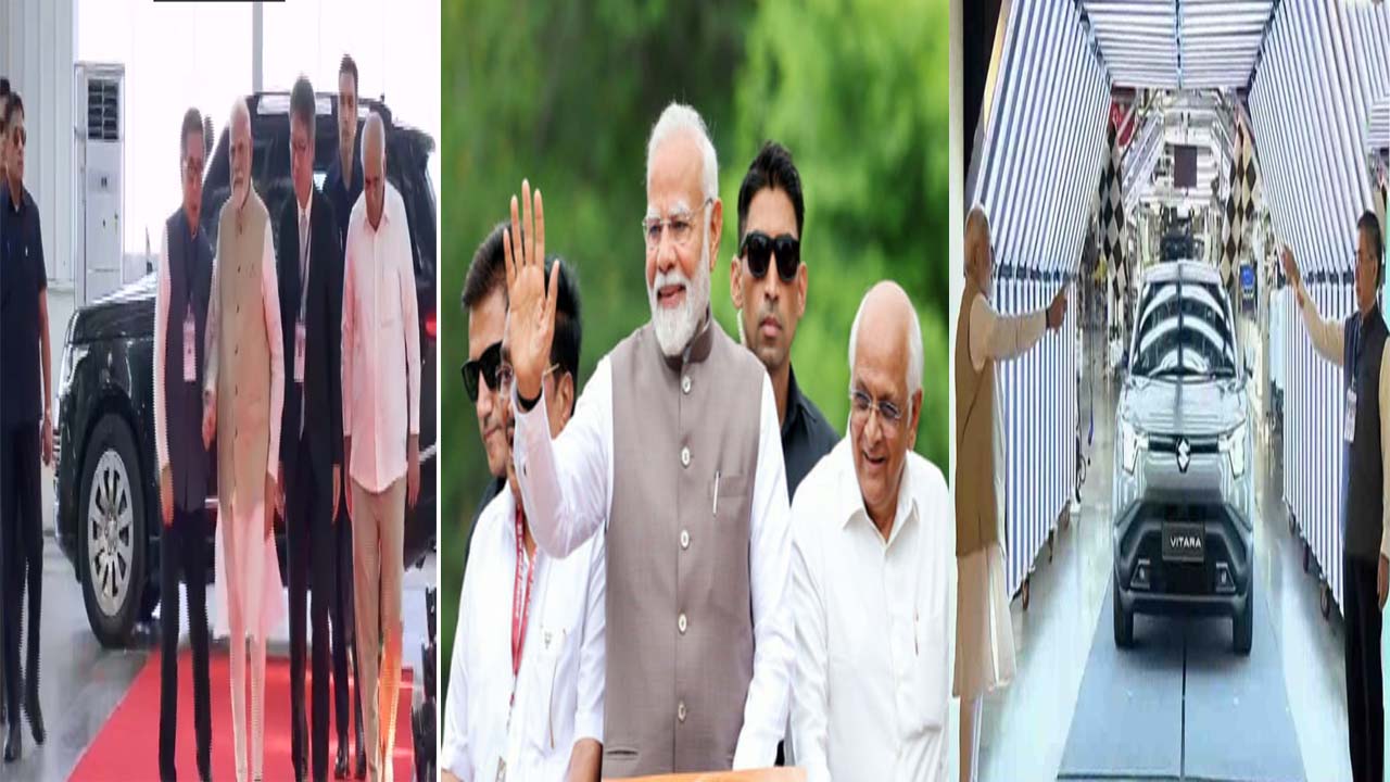 ગુજરાત મુલાકાત: PM મોદીએ બહુચરાજીમાં મારુતિ સુઝુકી પ્લાન્ટની મુલાકાત લીધી.