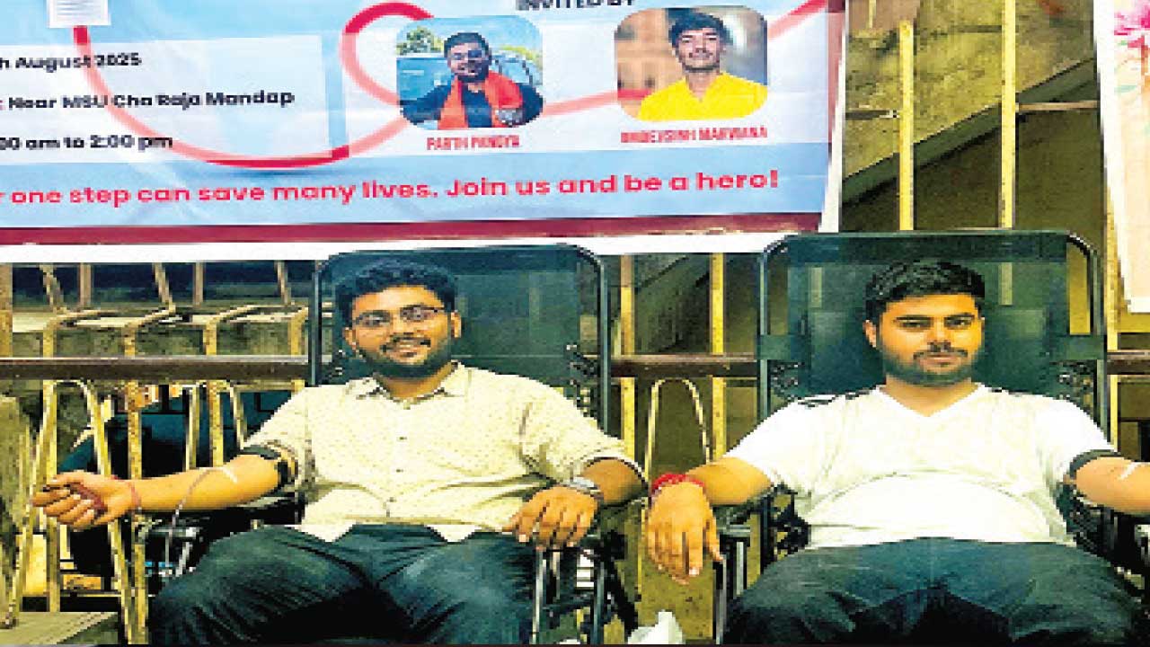 Vadodara:MSUમાં ગણેશ ઉત્સવમાં બ્લડ ડોનેશન કૅમ્પ યોજાયો