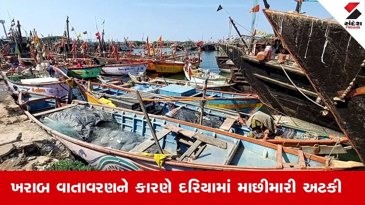 Porbandar News : માછીમારોને માછીમારીની સિઝનની શરૂઆત થઈ પણ, ખરાબ વાતાવરણને લીધે બોટો દરિયાકાંઠે લંગારવાનો સમય આવ્યો