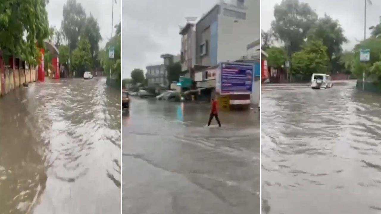 રાજસ્થાનના અજમેરમાં ભારે વરસાદથી સ્થિતિ ગંભીર: નીચાણવાળા વિસ્તારો જળમગ્ન.