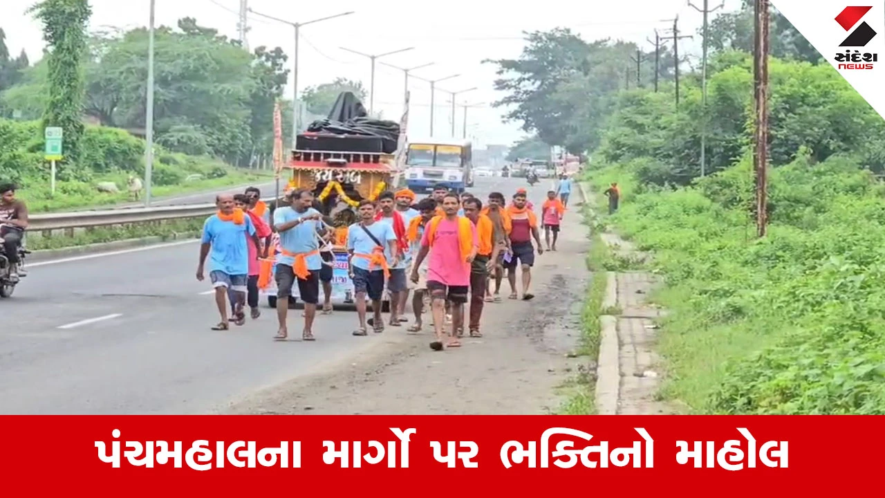 Panchmahal News : અંબાજીના પદયાત્રીઓનો અવિરત પ્રવાહ, હાલોલ-શામળાજી હાઈવે પર 'જય અંબે'ના નાદ ગુંજ્યા