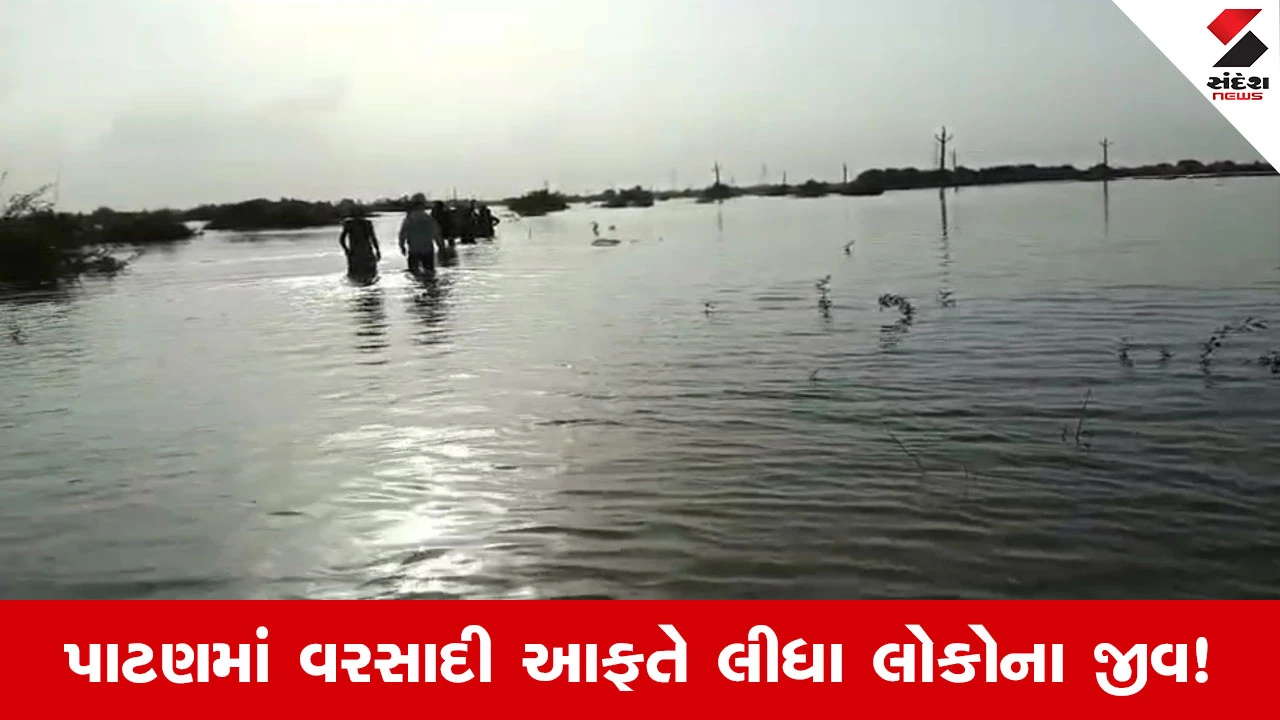 પાટણમાં વરસાદી તારાજી: બે દુર્ઘટનામાં 8 યુવાનો ડૂબ્યા, 5 ગુમ; બચાવ કામગીરી ચાલુ.