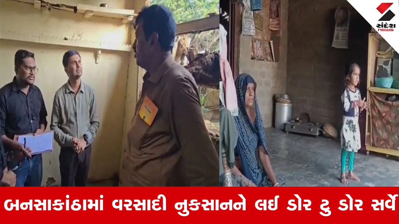 Banaskantha News : થરાદ શહેરમાં વરસાદી પાણીના નિકાલ બાદ તંત્ર દ્વારા ડોર ટુ ડોર સર્વે શરૂ કરાયો