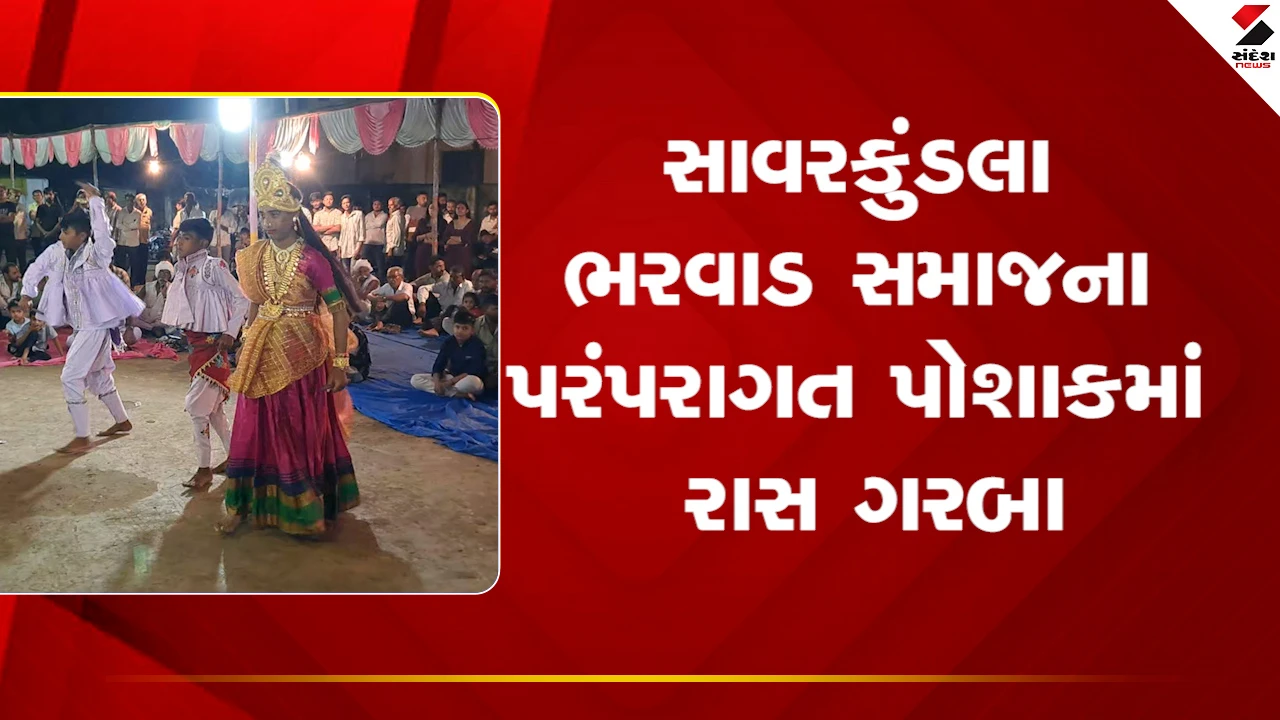 Amreli : સાવરકુંડલામાં ભરવાડ સમાજના પરંપરાગત પોશાકમાં રાસ ગરબા, 40 વર્ષથી યુવાનો બોલાવે છે રાસની રમઝટ, જુઓ Video