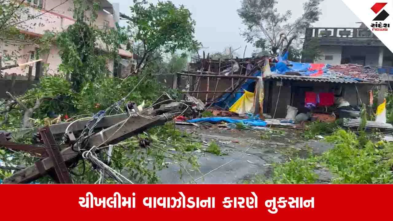 Navsari News: વાવાઝોડા અને વરસાદને કારણે ચીખલીમાં ભારે નુકસાન, આંબા, ચીકુ અને ડાંગરનો પાક ધોવાયો