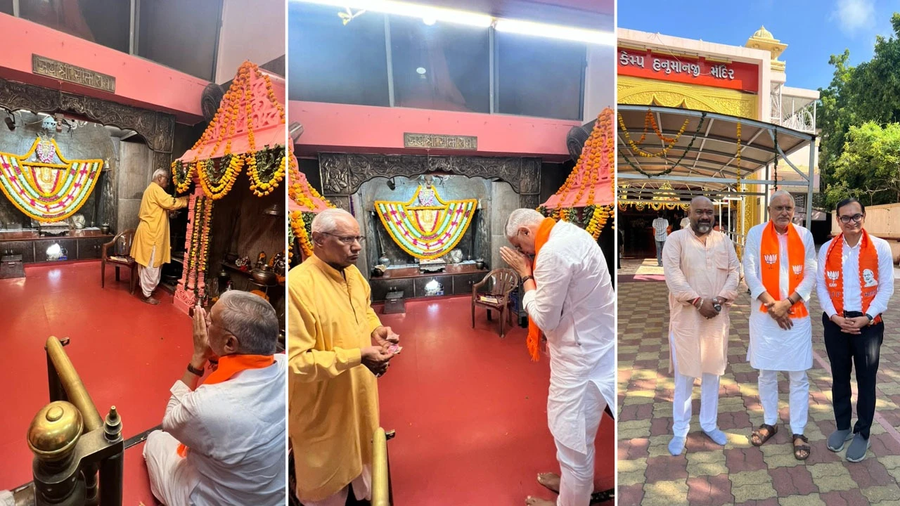 Gujarat New BJP President : ગુજરાત પ્રદેશ પ્રમુખનો તાજ પહેરતા પહેલા જગદીશ વિશ્વકર્માએ દાદાના દર્શન કર્યા