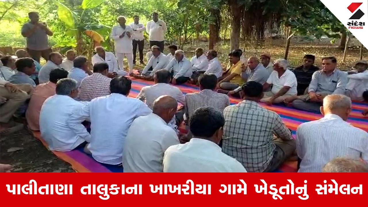 Bhavnagar News : પાલીતાણાના ખાખરીયા ગામે ખેડૂત સંમેલન મળ્યું, 12 ગામના ખેડૂતોને સૌની યોજના હેઠળ પાણી મળે તેવી માગ કરાઈ
