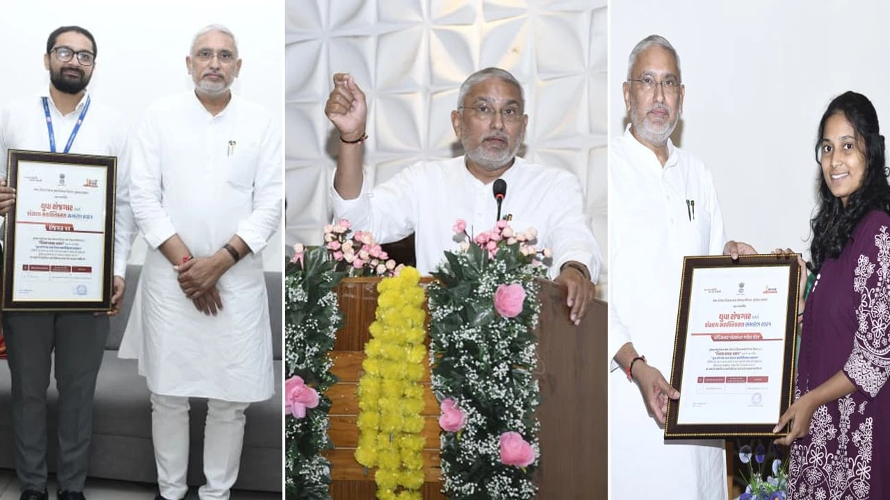 ગુજરાત યુનિવર્સિટી ખાતે 'વિકાસ સપ્તાહ'ની ઉજવણીમાં રોજગારી પત્રો અને ઔદ્યોગિક MOUનું વિતરણ કરાયું