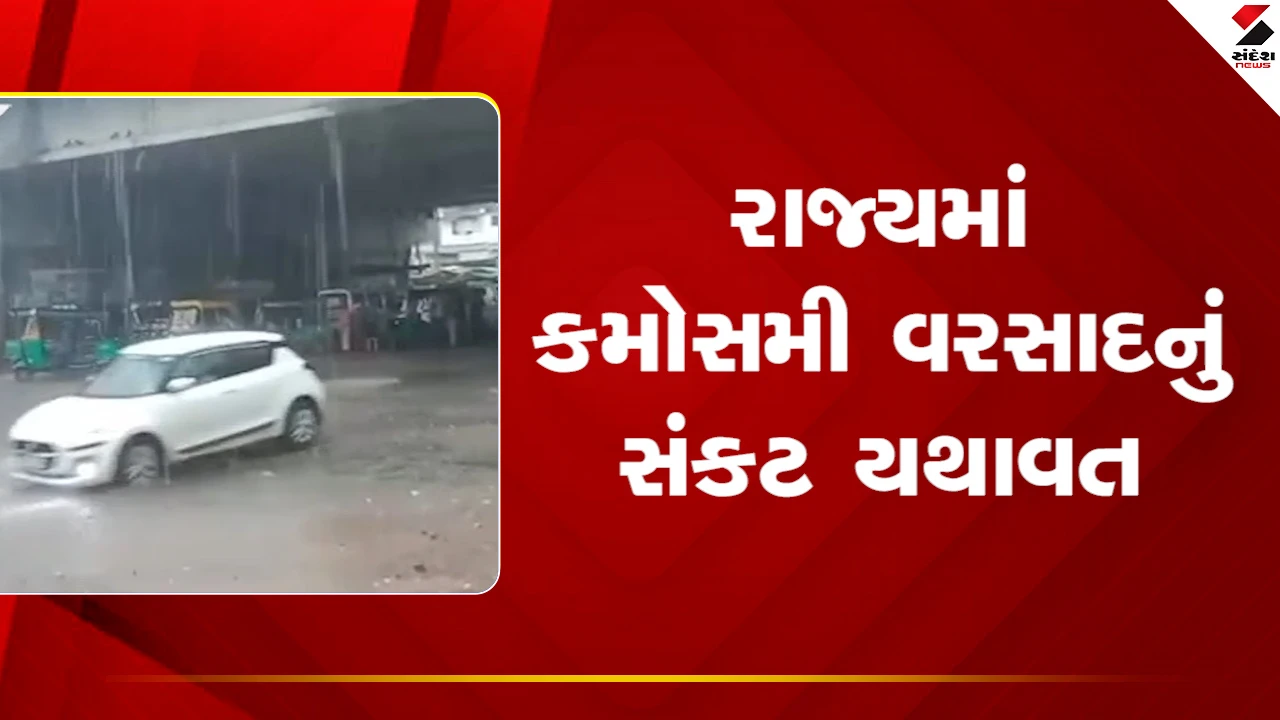 Gujarat Weather :  ગુજરાતમાં વરસાદને લઈ હવામાન વિભાગની આગાહી, કમોસમી વરસાદનું સંકટ યથાવત, જુઓ Video