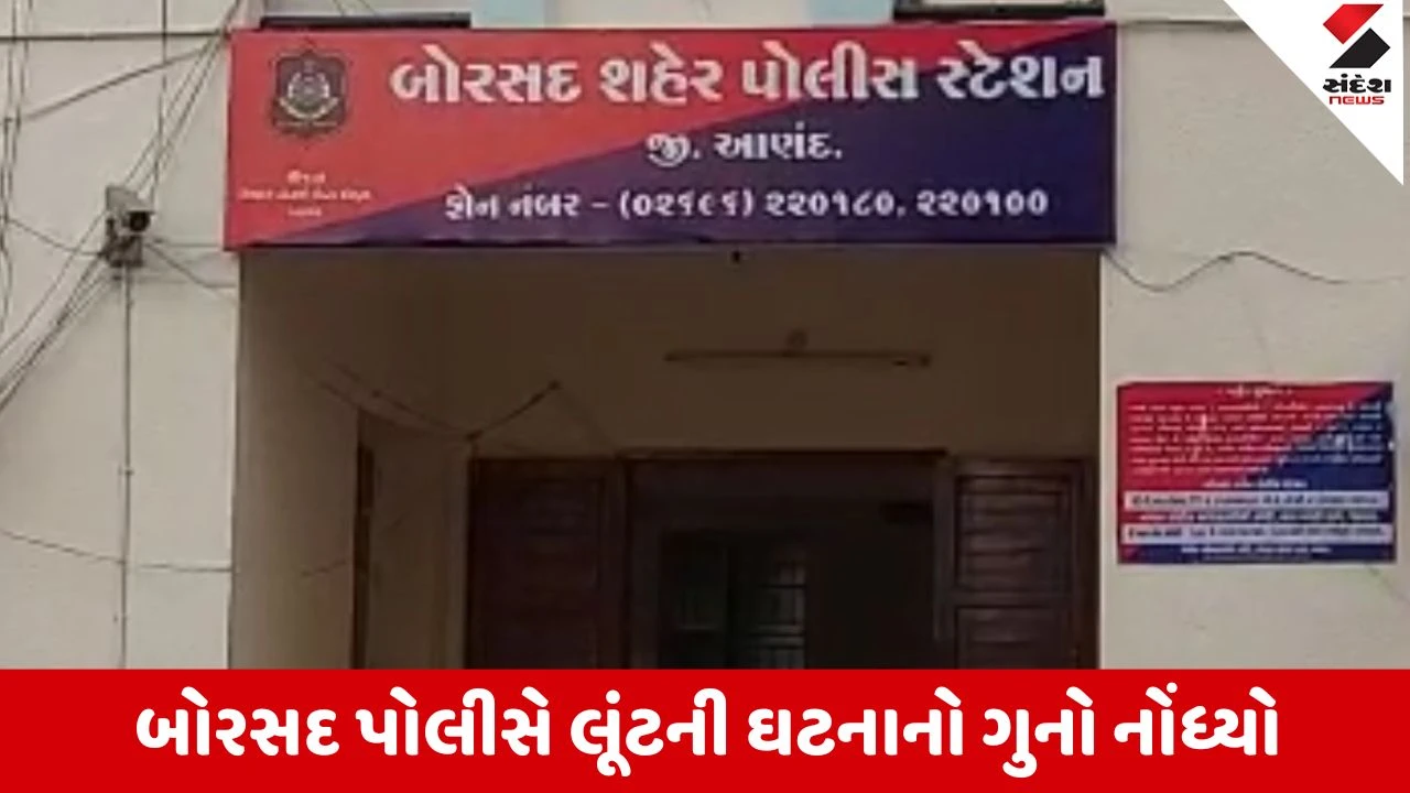Anand : બોરસદમાં લૂંટની ઘટના, વેપારીની આંખમાં મરચાનો પાવડર નાખી લૂંટારા સોનાની ચેઇન ખેંચી ફરાર