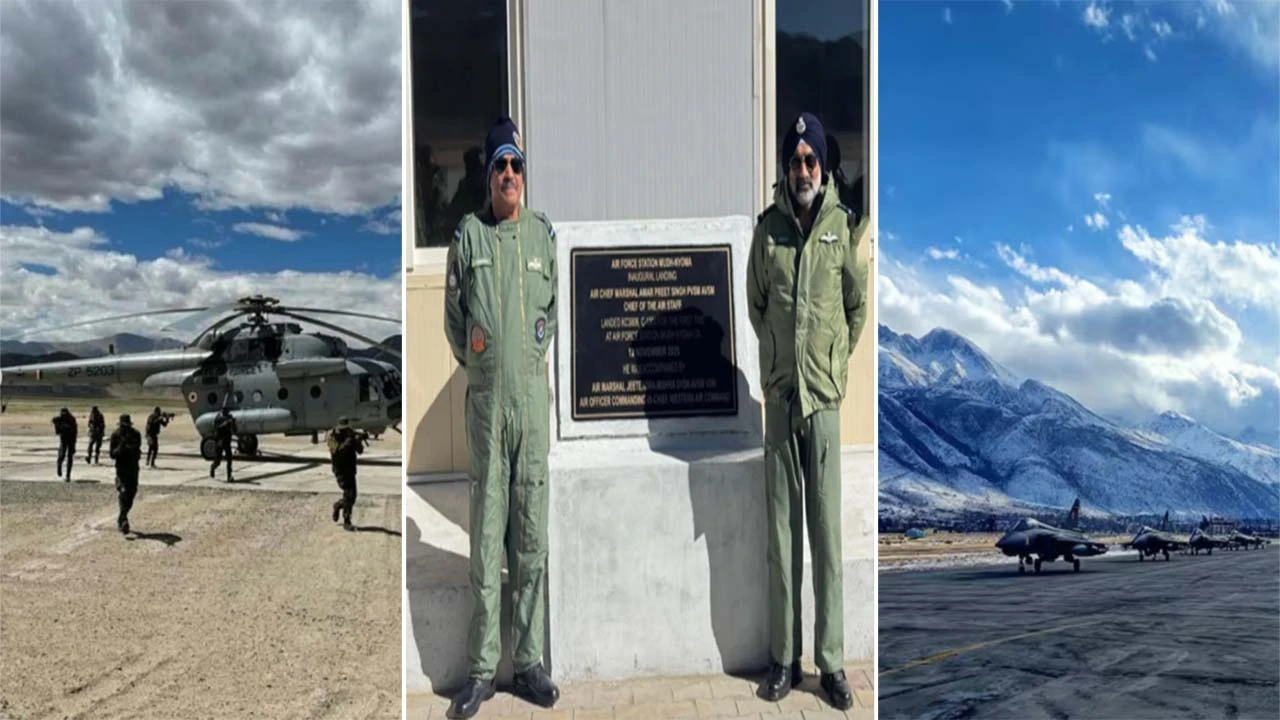 લદ્દાખ ન્યોમા એરબેઝ: IAF ચીફ દ્વારા વિશ્વના સૌથી ઊંચા એરબેઝનું ઉદ્ઘાટન.