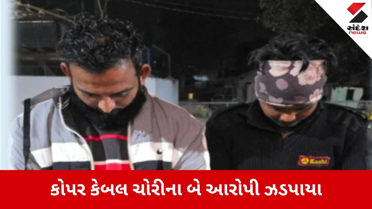 Bharuch News: ત્રાલસા નજીકથી કોપર કેબલ ચોરીના બે આરોપી ઝડપાયા