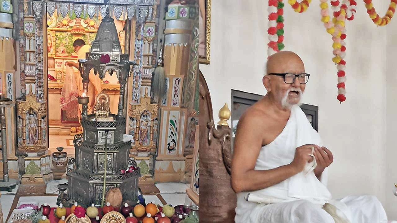 જૈનાચાર્યની ઉપસ્થિતિમાં વિશ્વશાંતિ માટે મહાઅભિષેક, 125 ઉપવાસ અને દારૂના દૂષણથી બચવાનો બોધ.