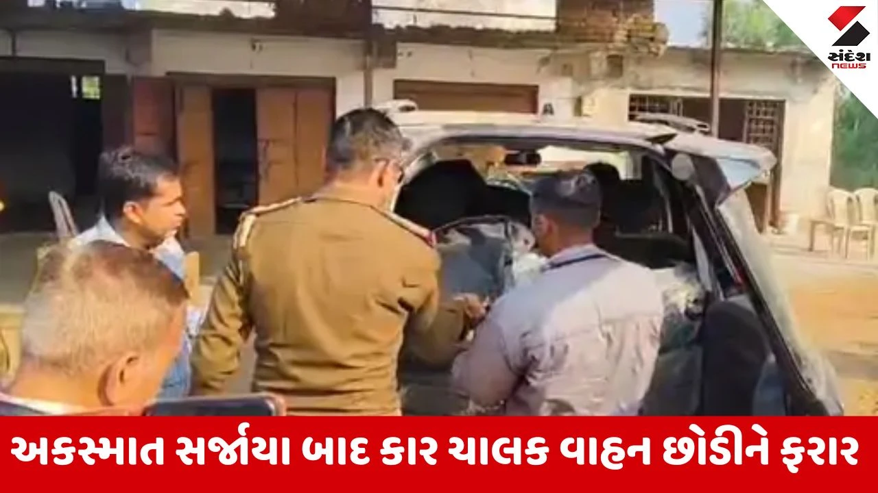 Mahisagar : રાફઈ ગામ પાસે કારને અકસ્માત નડ્યો અને પોલીસ પહોંચી તો પોષ ડોડાનો જથ્થો મળ્યો