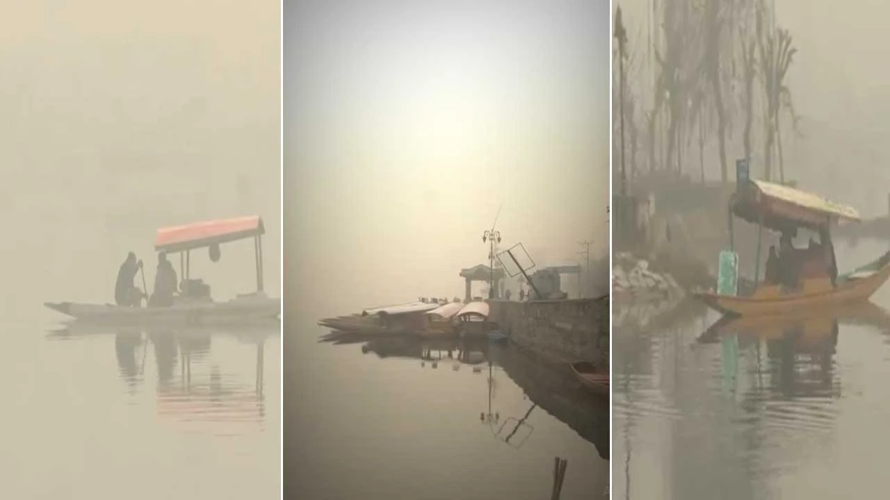 જમ્મુ કાશ્મીરમાં હાડ થીજવતી ઠંડી અને ધુમ્મસનું રાજ છવાયું.