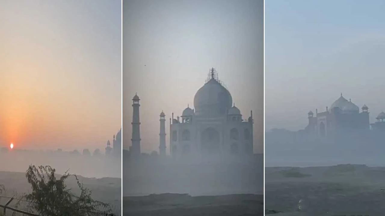 વાહ તાજ!: ધુમ્મસના આલિંગનમાં લપેટાયેલો તાજમહેલ – એક અદ્ભુત નજારો.