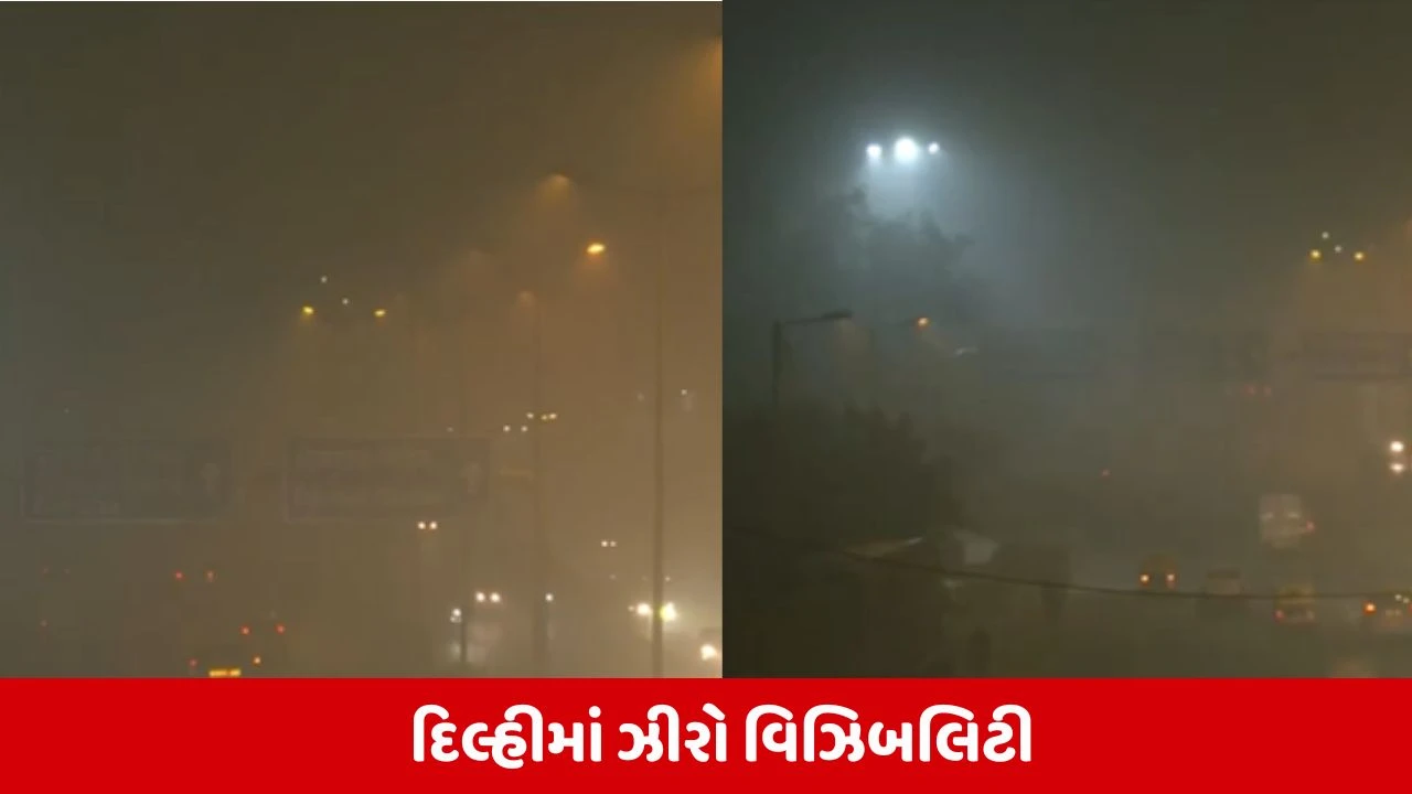 દિલ્હી: રાજધાનીની હવા ઝેરી, ધુમ્મસથી વિઝિબિલિટી ઝીરો, 100થી વધુ ફ્લાઇટ્સ પ્રભાવિત અને GRAP સ્ટેજ-IV લાગુ.