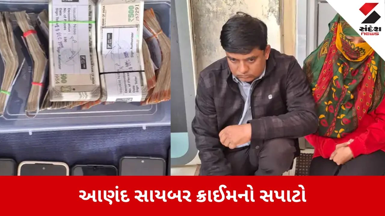 Anand: ઇન્કમટેક્સ બચાવવાના બહાને મિત્રનું બેંક એકાઉન્ટ વાપરી 25 લાખનું સાયબર ફ્રોડ કરનાર બંટી-બબલી ઝડપાયા 
