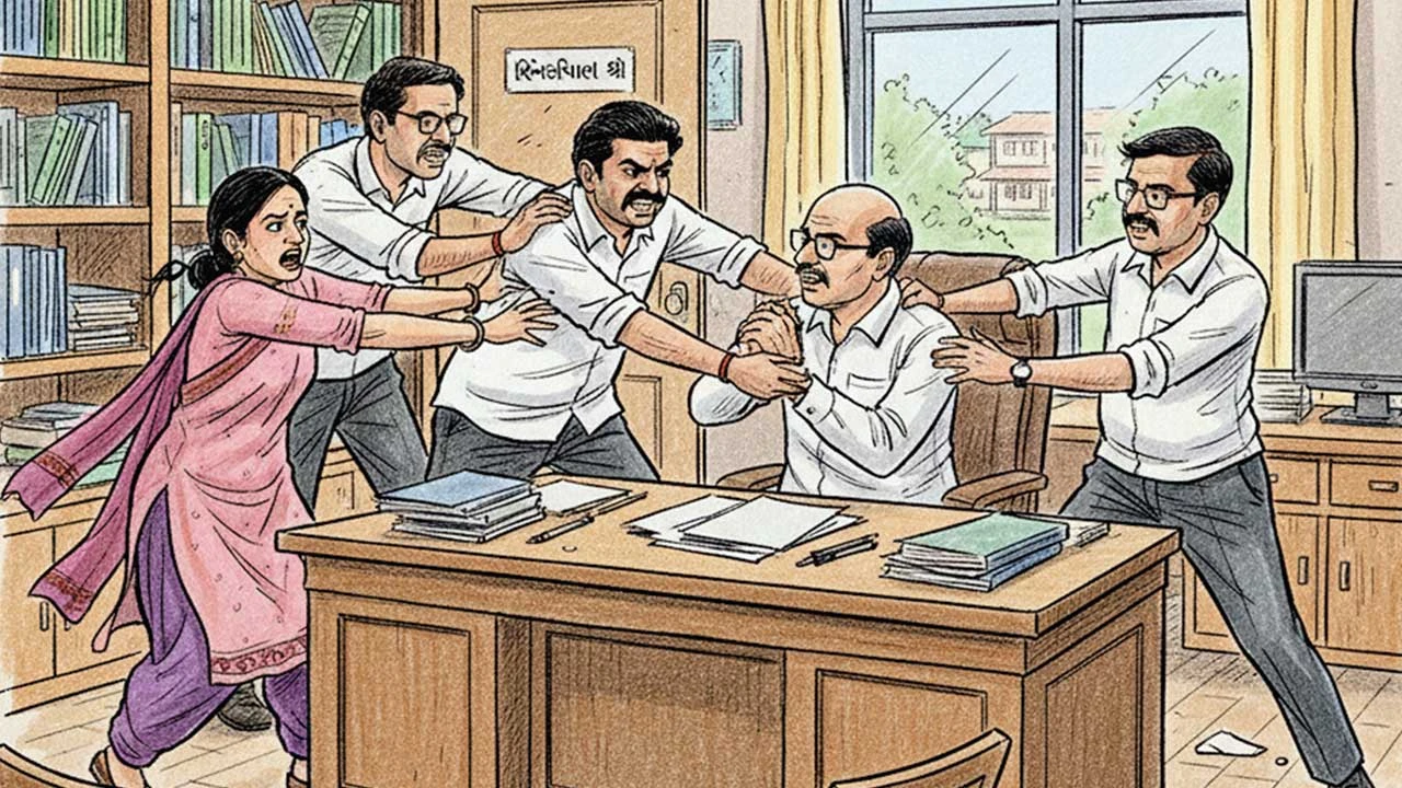 Patan: સિદ્ધપુરની એલ. એસ. હાઇસ્કૂલના આચાર્યની ઓફિસમાં મારામારી કરનાર સામે ફરિયાદ 