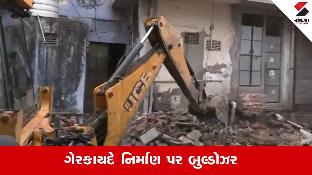 Chomu Buldozer Action: જ્યાં પોલીસ પર થયો હતો પથ્થરમારો..ત્યાંથી ફરી વળ્યુ બુલ્ડોઝર ..એક્શનમાં તંત્ર 