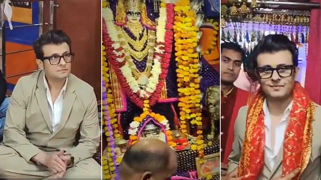 જેસલમેરમાં તનોટ માતાના મંદિરે સોનું નિગમ, જુઓ ભક્તિમાં થયા લીન 