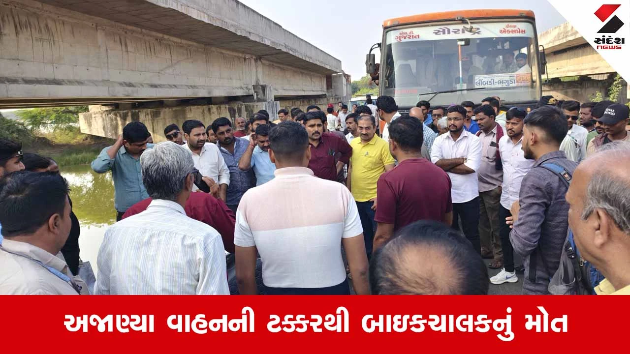 Bhavnagarના વલ્લભીપુર-ઘાંઘળી રોડ પર અજાણ્યા વાહનની ટક્કરે બાઈક સવાર શિક્ષકનું કરુણ મોત 