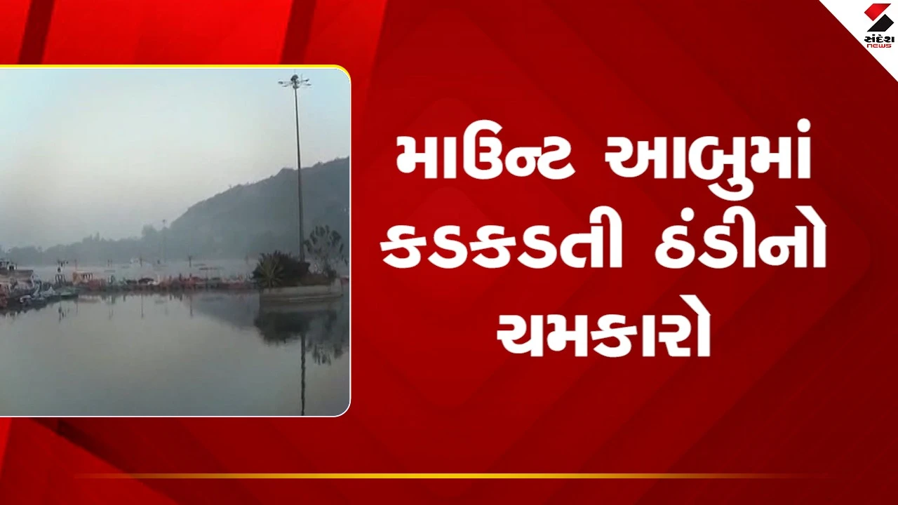 Mount Abuમાં કડકડતી ઠંડીનો ચમકારો, મેદાનો અને વાહનો પર બરફના થર જામ્યા, જુઓ Video 