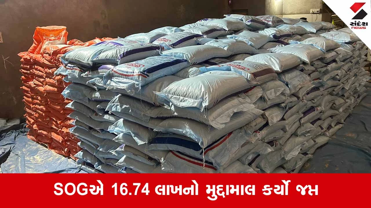 Amreliના મોટા આંકડીયા ગામે ડુપ્લીકેટ ખાતરની ફેક્ટરી પર SOGના દરોડા 