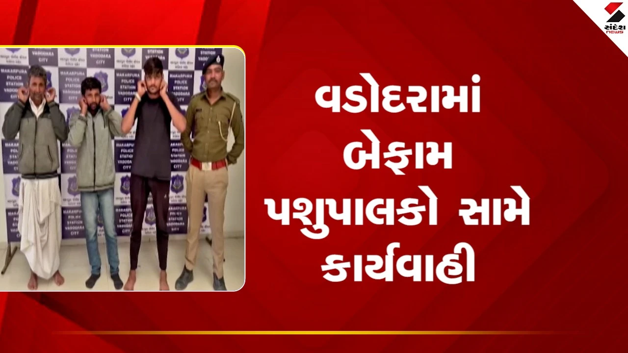 Vadodaraમાં પશુપાલકો સામે મારામારીના કેસમાં 3ની કરાઈ ધરપકડ, મકરપુરા વિસ્તારનો વીડિયો થયો હતો વાયરલ, જુઓ Video 
