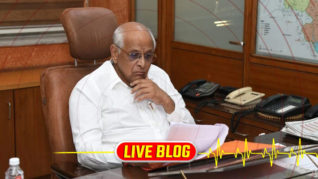 Gujarat Latest News Live :  ટાઈફોઈડના કેસોને લઈ મુખ્યમંત્રી ભૂપેન્દ્ર પટેલની અધ્યક્ષતામાં બેઠક, આરોગ્ય વિભાગના અધિકારીઓ હાજર 