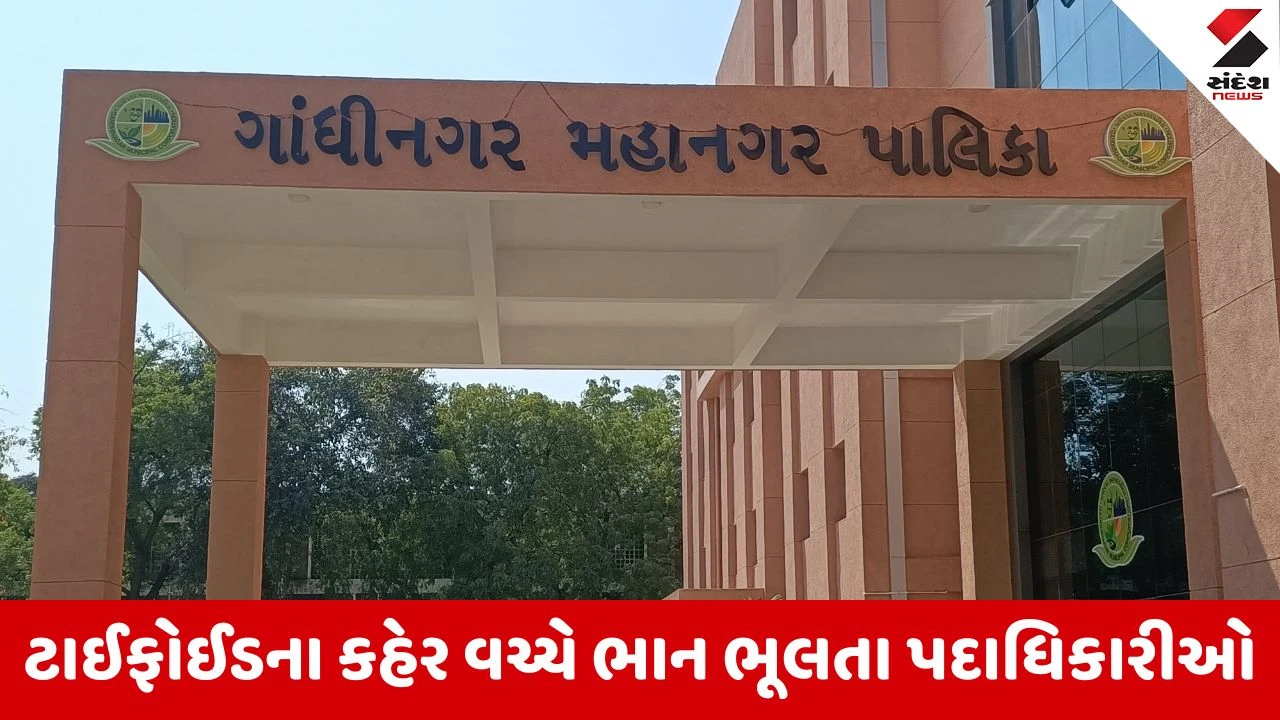 Gandhinagar માં ટાઈફોઈડના કહેર વચ્ચે મેયર સહિતના પદાધિકારીઓ ક્રિકેટ રમવા ભાવનગર પહોંચ્યા, જનતા રામ ભરોસે 