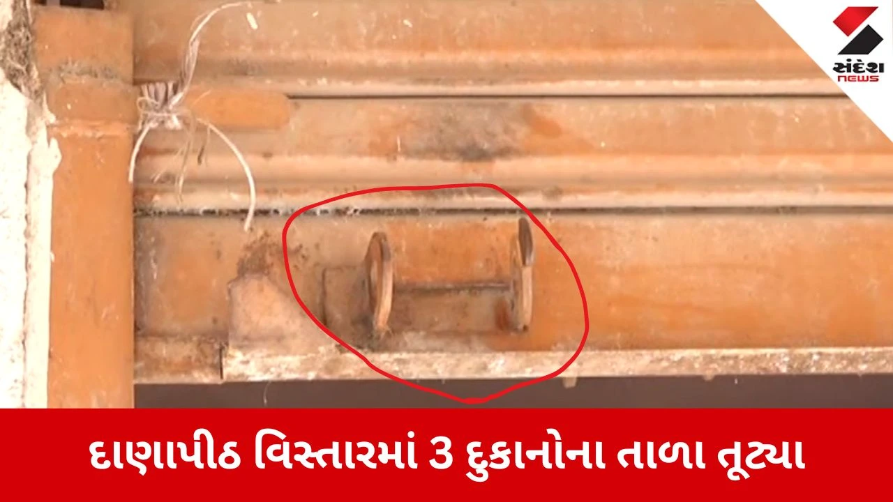 Rajkot News: દાણાપીઠ વિસ્તારમાં 3 દુકાનોના તાળા તૂટ્યા 