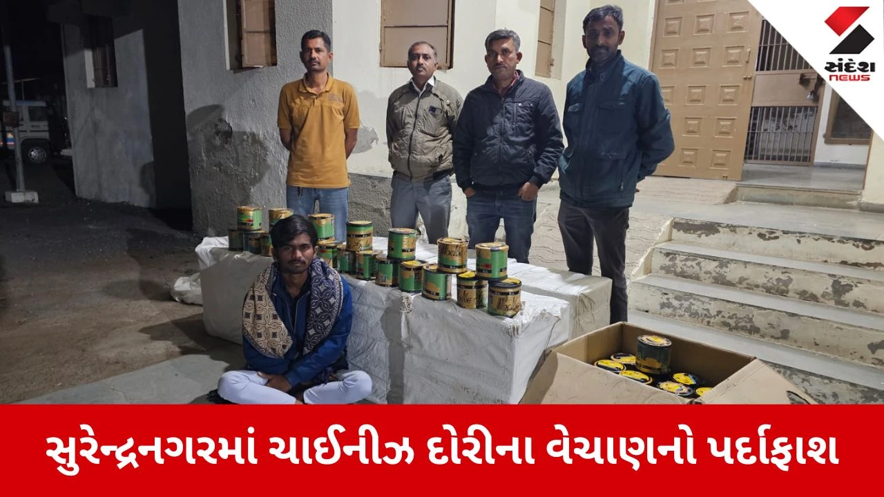Surendranagar news: લાખોની ચાઈનીઝ દોરી સાથે ઈસમ ઝડપાયો 