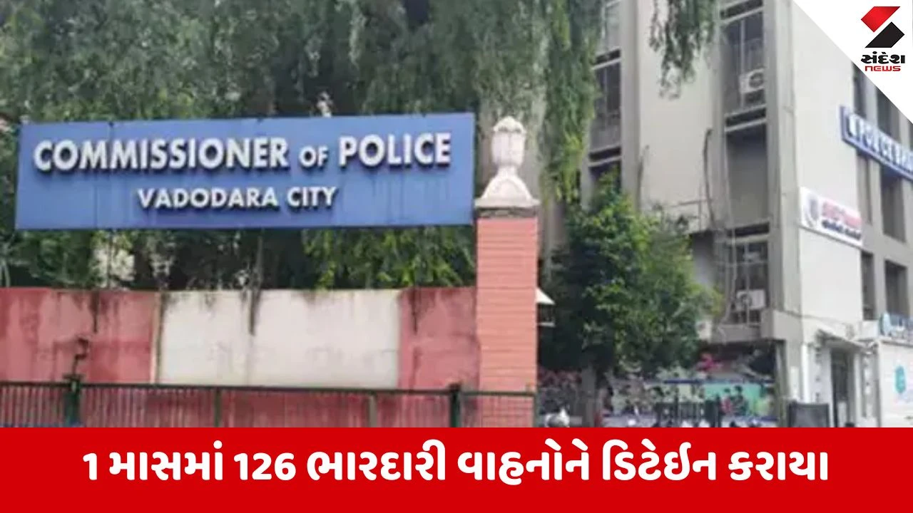 Vadodara: અકસ્માતોના બનાવ વધતા ટ્રાફિક પોલીસ સફાળી જાગી, 24 કલાકમાં 20 ભારદારી વાહનો ડિટેઇન કરાયા 