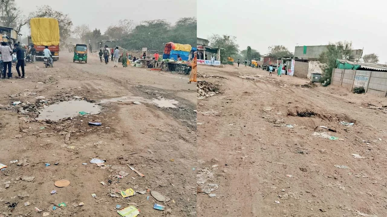 Ahmedabad: લાંભામાં છ મહિના પહેલાં ખાતમુર્હૂત કરાયું, પણ રોડ હજુ સુધી બન્યો નથી 