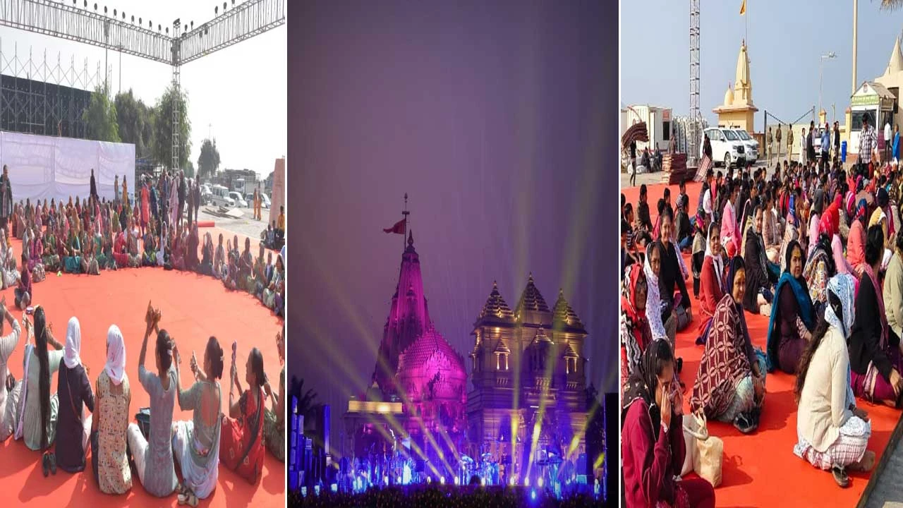 સોમનાથ સ્વાભિમાન પર્વને લઇને અખંડ ઓમકાર જાપ અને શિવ ભજનમાં 500 બહેનો જોડાઇ 