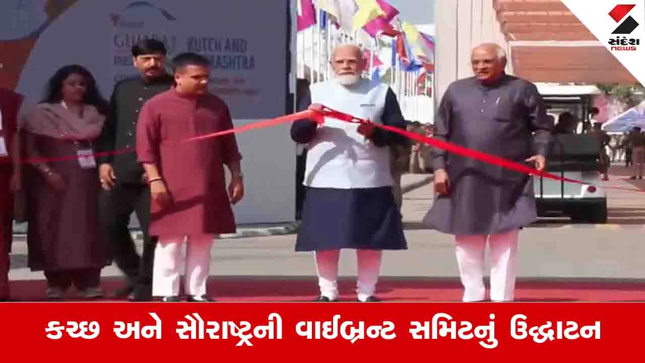 Gujarat News: PM મોદીએ રાજકોટમાં કચ્છ સૌરાષ્ટ્રની વાઈબ્રન્ટ સમિટનો પ્રારંભ કરાવ્યો 
