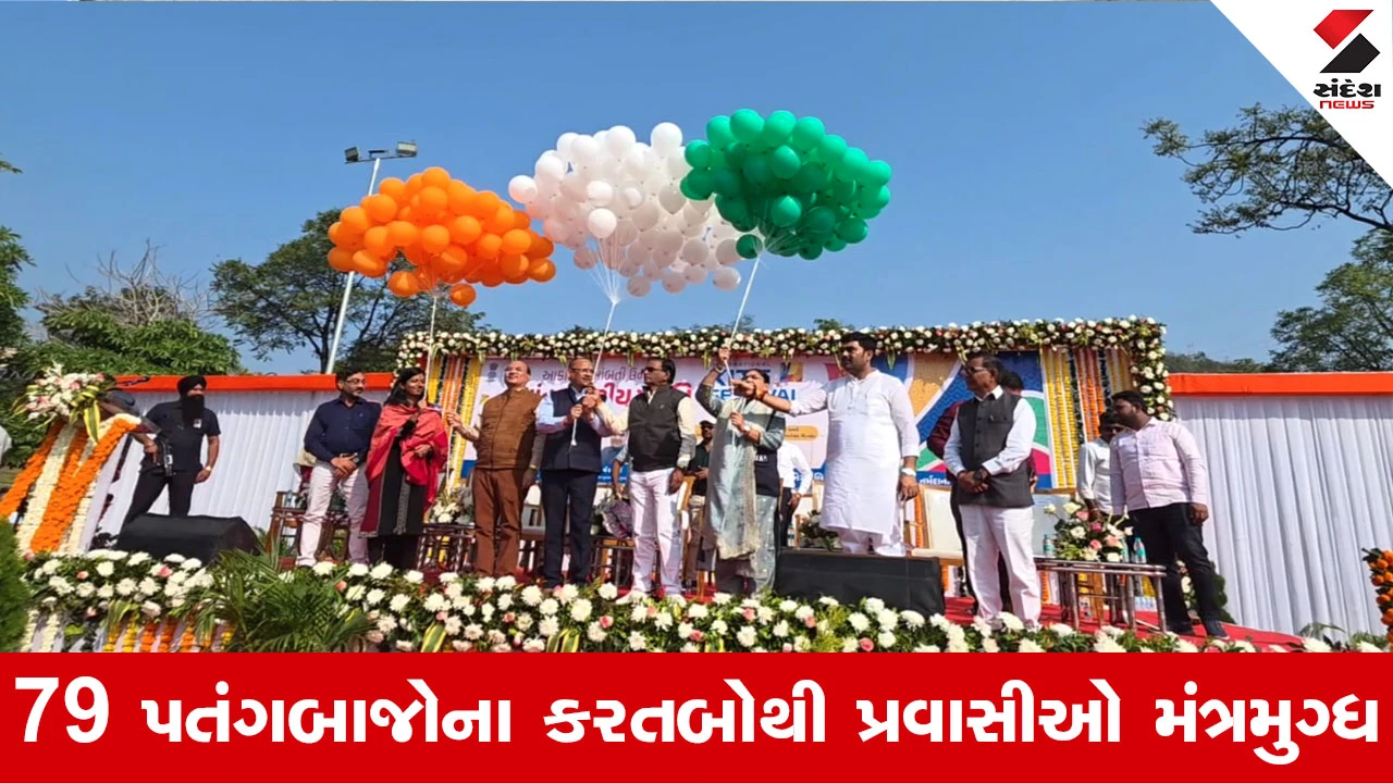 Narmada News : એકતાનગરના આકાશમાં રંગોનો મેળો, SOU ખાતે 'આંતરરાષ્ટ્રીય પતંગ મહોત્સવ-2026'નો ભવ્ય પ્રારંભ 