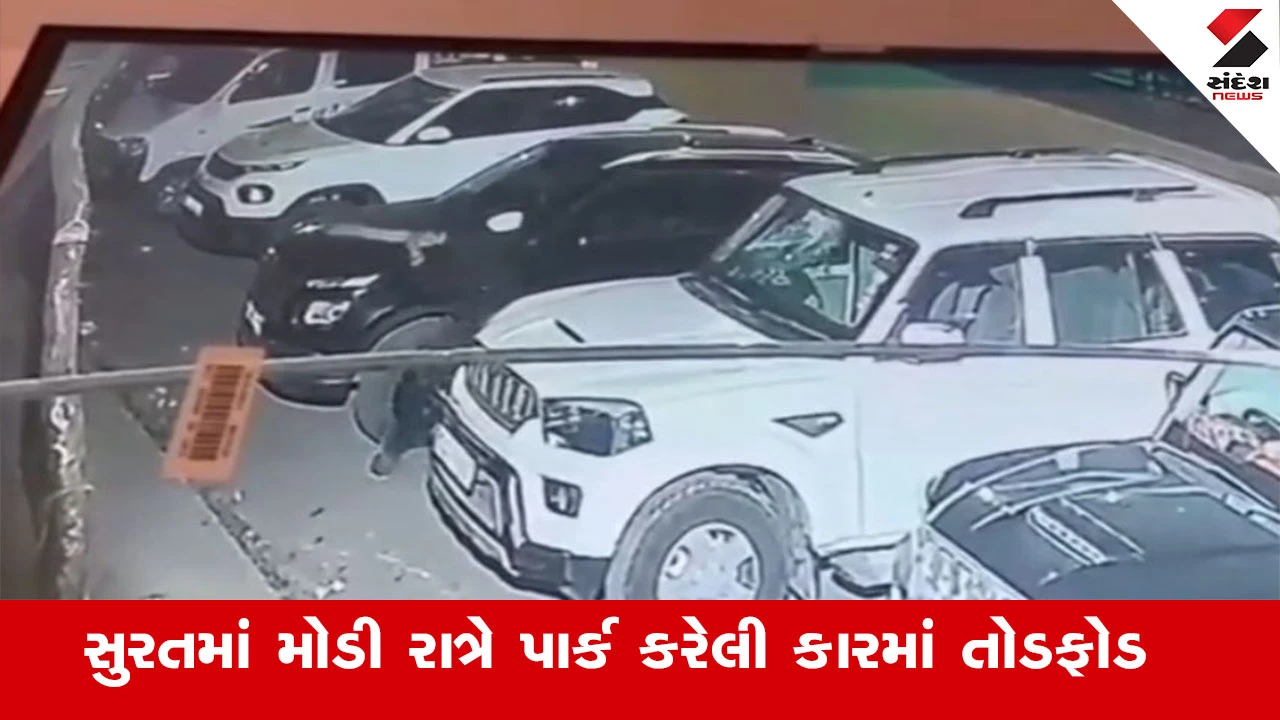 Surat News : સુરતમાં છાટકા બન્યા અસામાજિક તત્વો, ગોડાદરામાં પથ્થર અને દંડા વડે કારમાં કરી તોડફોડ 