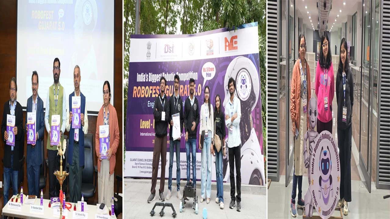 Robofest in Gandhinagar : ગુજરાત 5.0: રોબોટ્સનું નિર્માણ, પેટન્ટ્સની નોંધણી અને ભારતના નવીન ભવિષ્યનું ઘડતર 