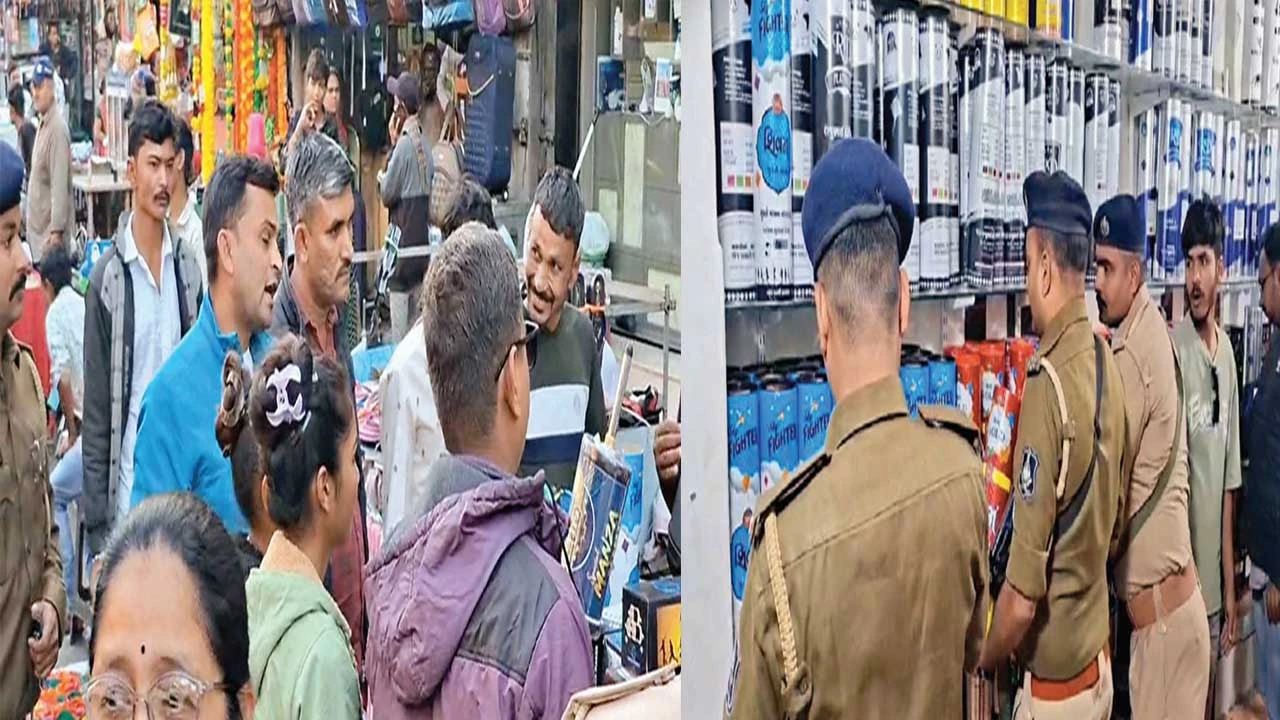 Surendranagar: શહેરમાં પોલીસ દ્વારા બજાર વિસ્તારમાં ફૂટ પેટ્રોલિંગ કરી ચેકિંગ કરાયું 