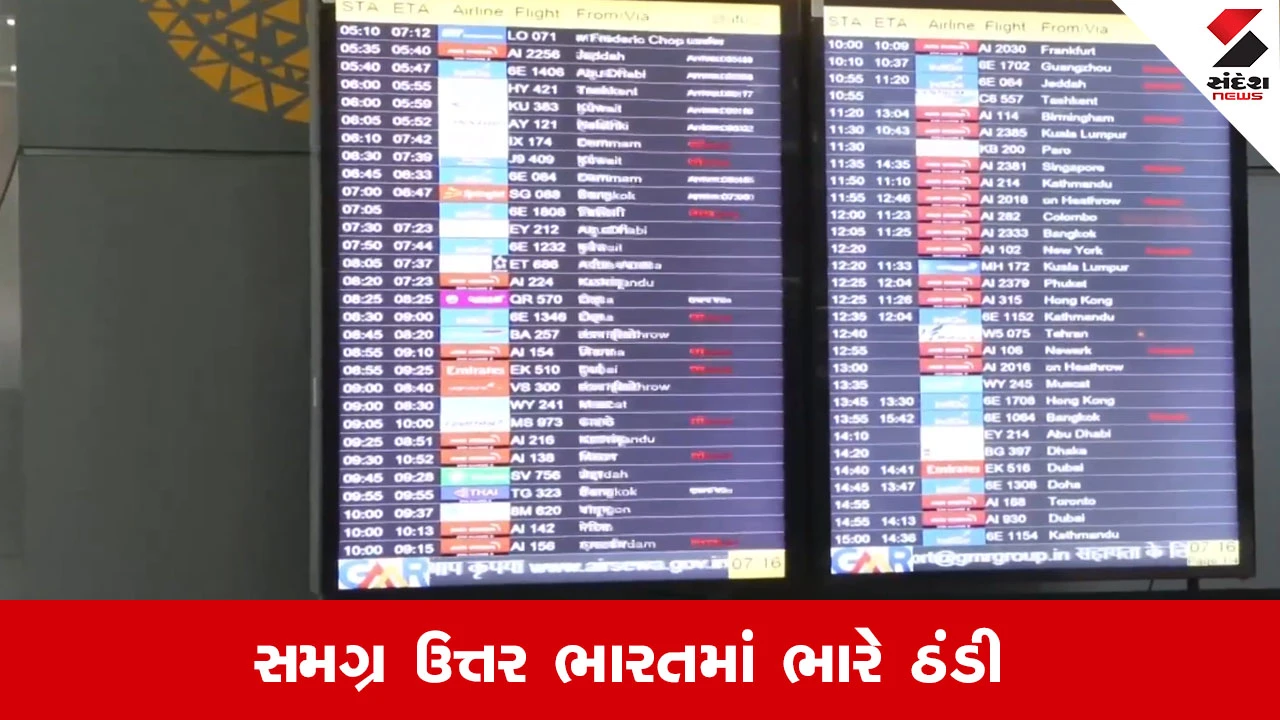 Weather Update: ઉત્તર ભારતમાં ઠંડી અને ધુમ્મસનો બેવડો માર, દિલ્હીમાં તાપમાનમાં ભારે ઘટાડો 